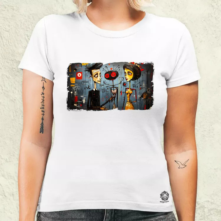 Basquiat Párban v9 női póló