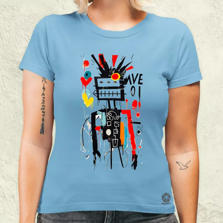 Basquiat béke és szeretet v13 női póló