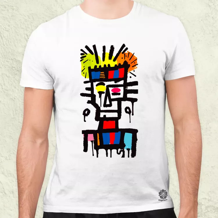 Basquiat béke és szeretet v15 férfi póló