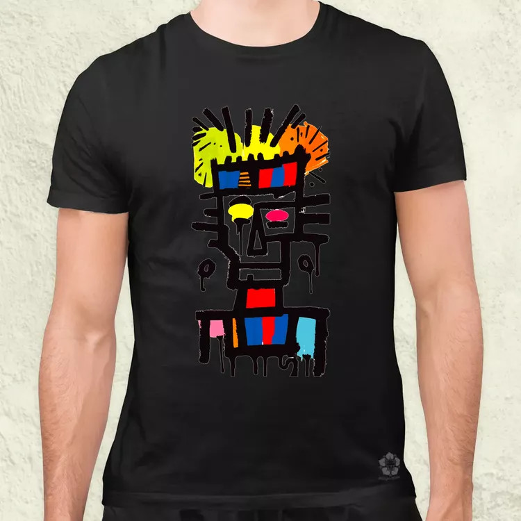 Basquiat béke és szeretet v15 férfi póló