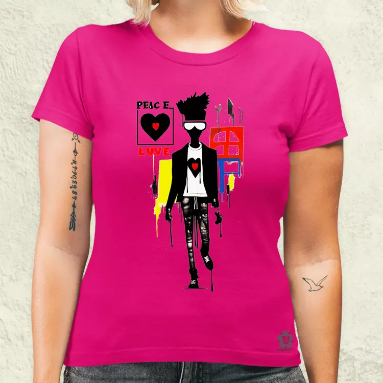 Basquiat béke és szeretet v8 női póló