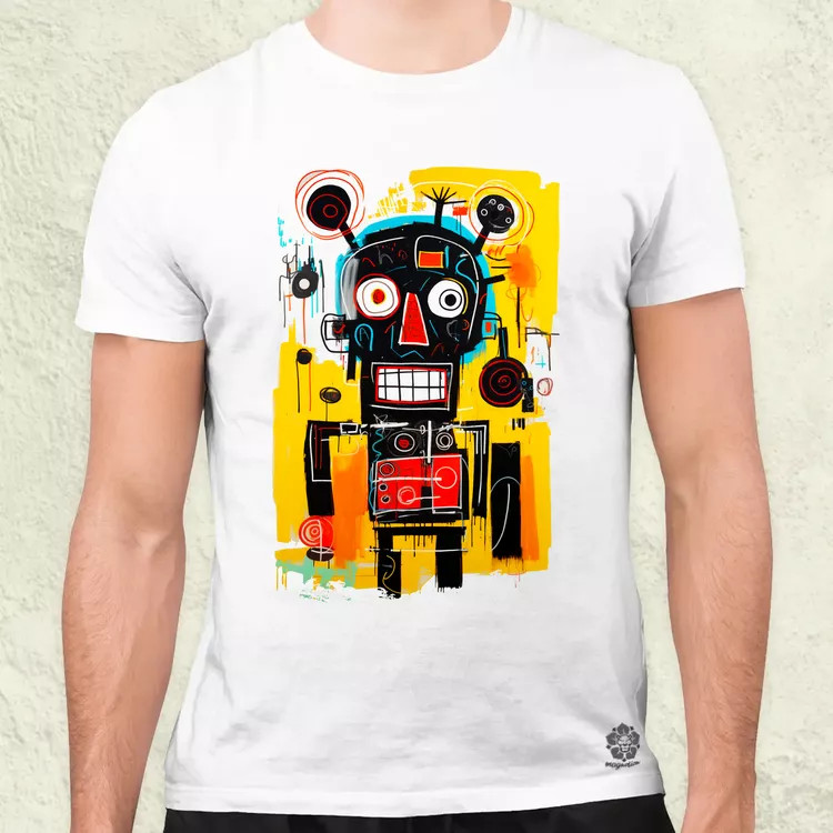 Basquiat béke és technológia v1 férfi póló