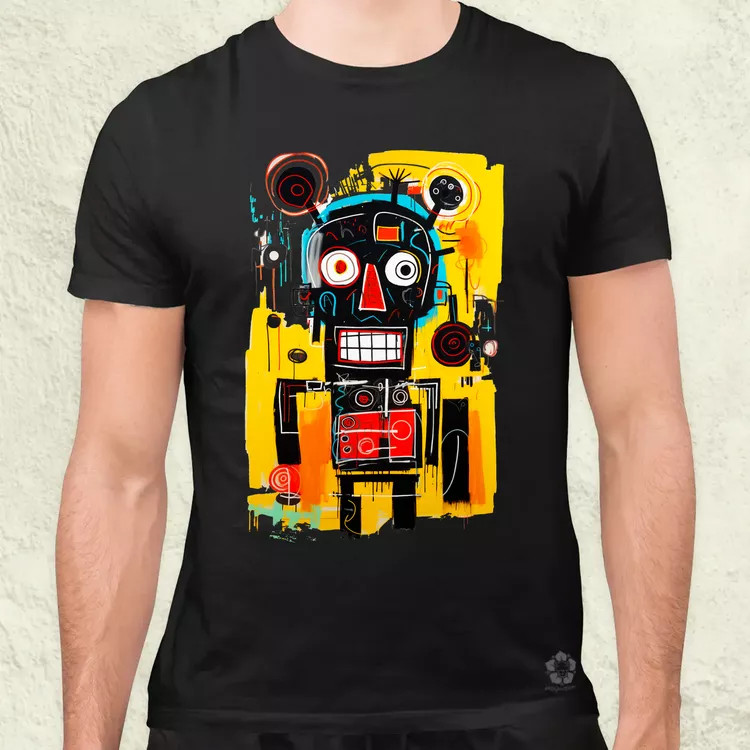 Basquiat béke és technológia v1 férfi póló