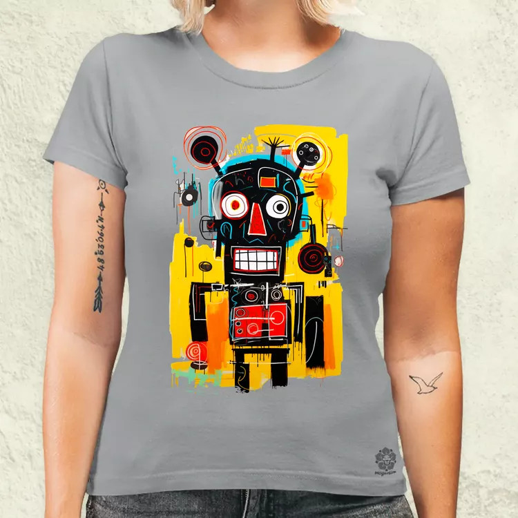 Basquiat béke és technológia v1 női póló