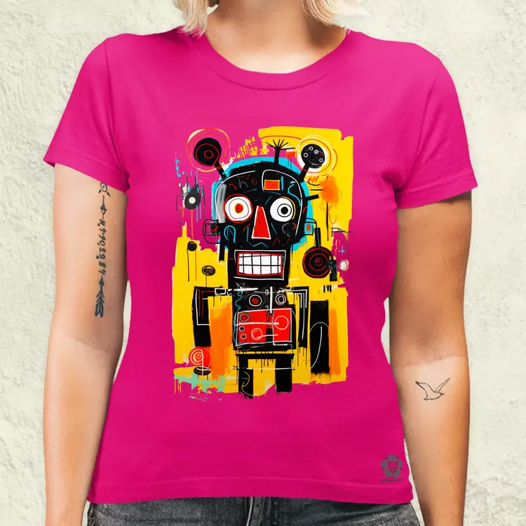 Basquiat béke és technológia v1 női póló