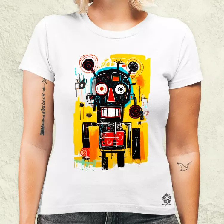 Basquiat béke és technológia v1 női póló