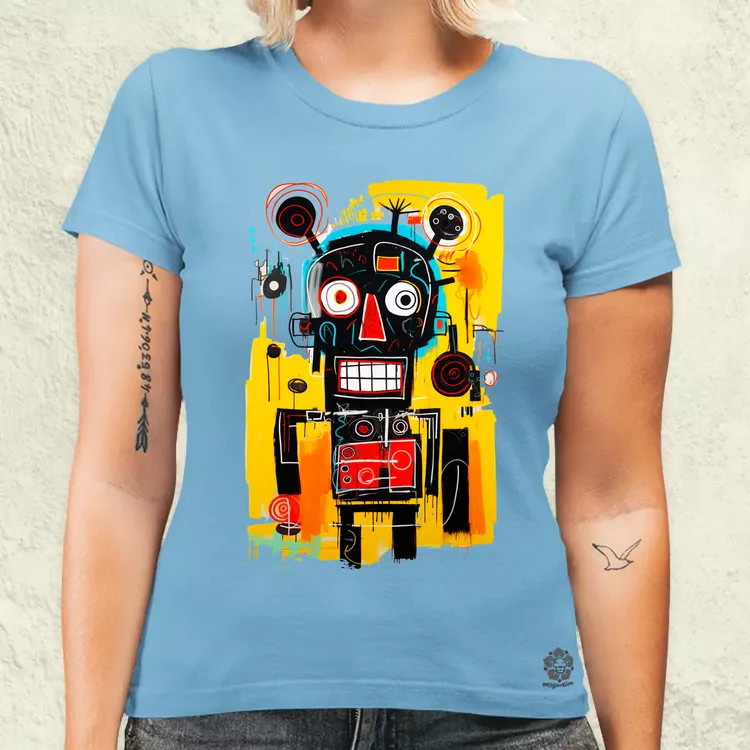 Basquiat béke és technológia v1 női póló