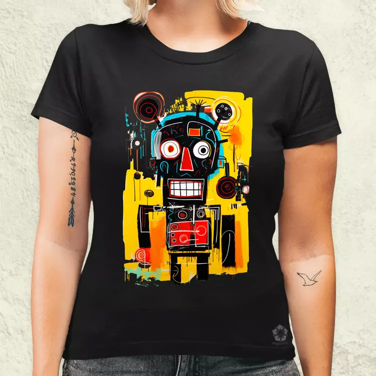 Basquiat béke és technológia v1 női póló