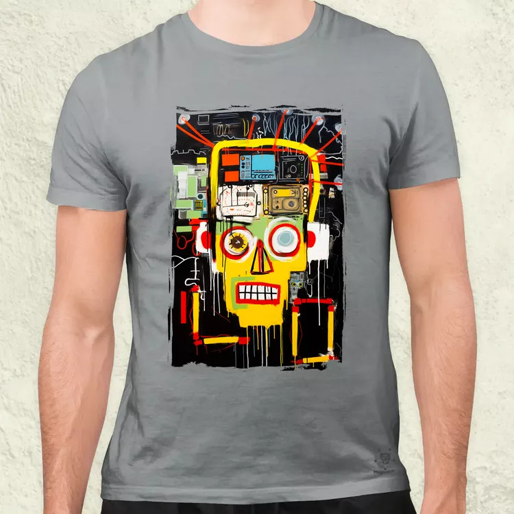 Basquiat béke és technológia v2 férfi póló