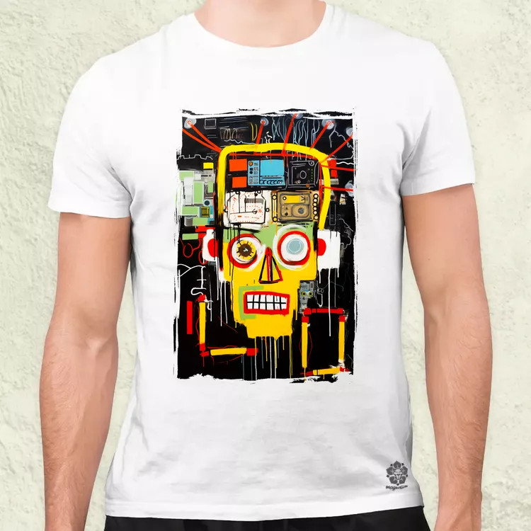 Basquiat béke és technológia v2 férfi póló