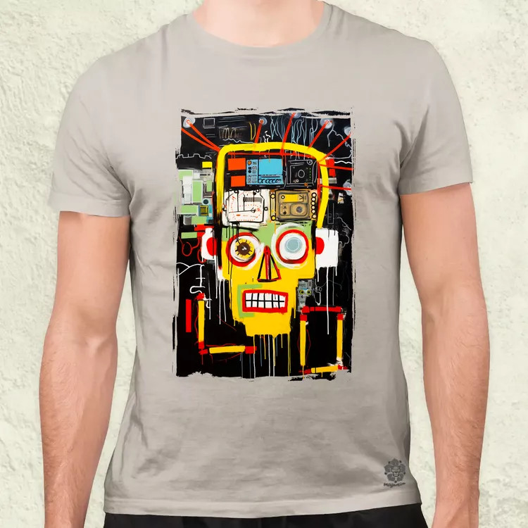 Basquiat béke és technológia v2 férfi póló