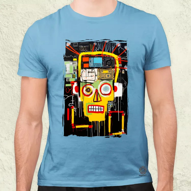 Basquiat béke és technológia v2 férfi póló