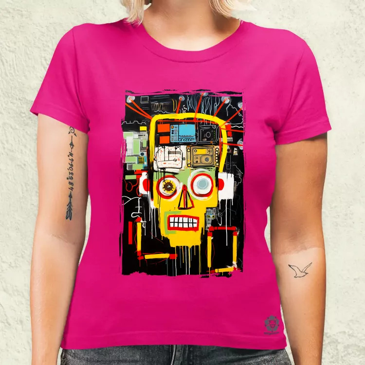 Basquiat béke és technológia v2 női póló