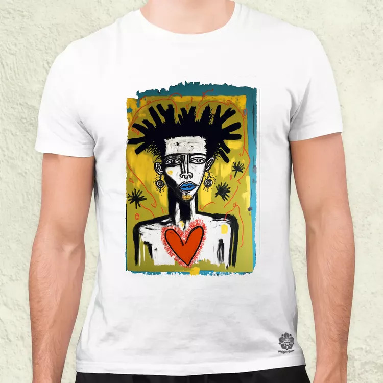 Basquiat digitális művészet v1 férfi póló