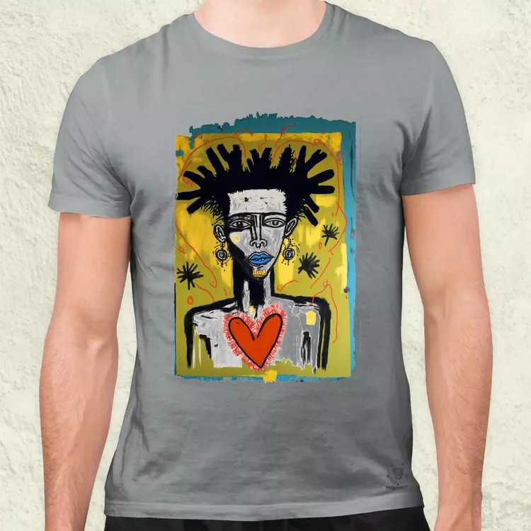 Basquiat digitális művészet v1 férfi póló