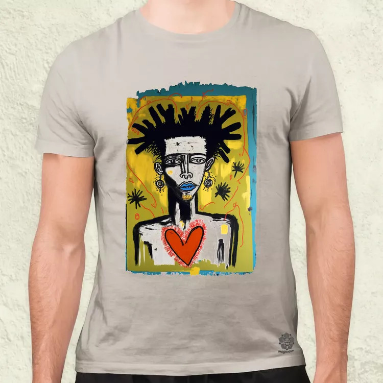 Basquiat digitális művészet v1 férfi póló