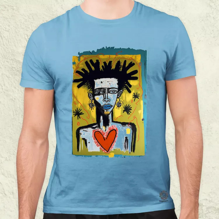 Basquiat digitális művészet v1 férfi póló