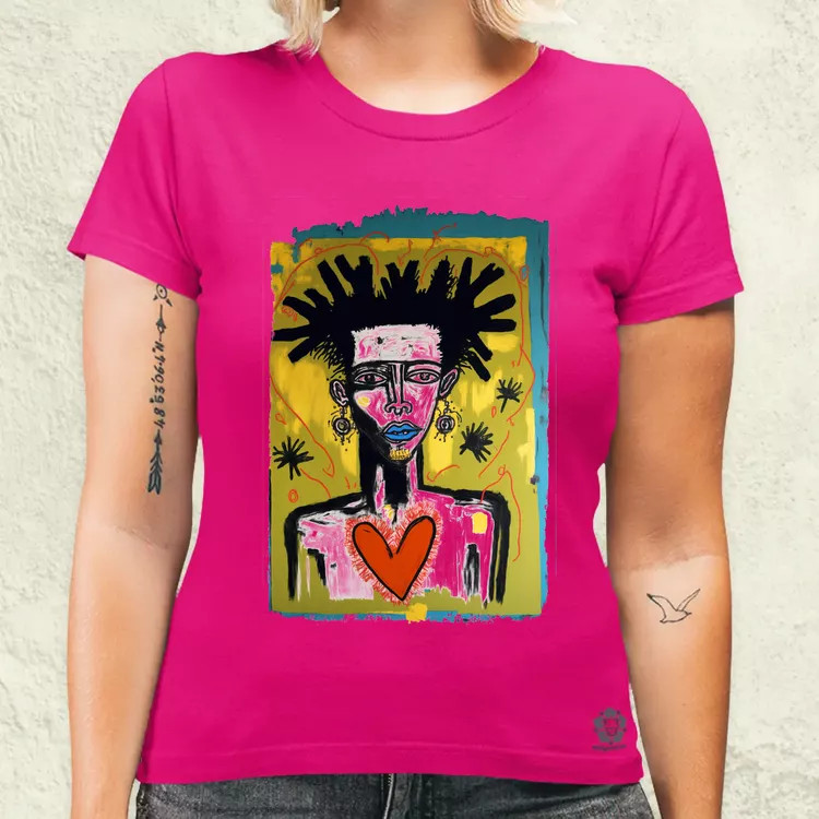 Basquiat digitális művészet v1 női póló
