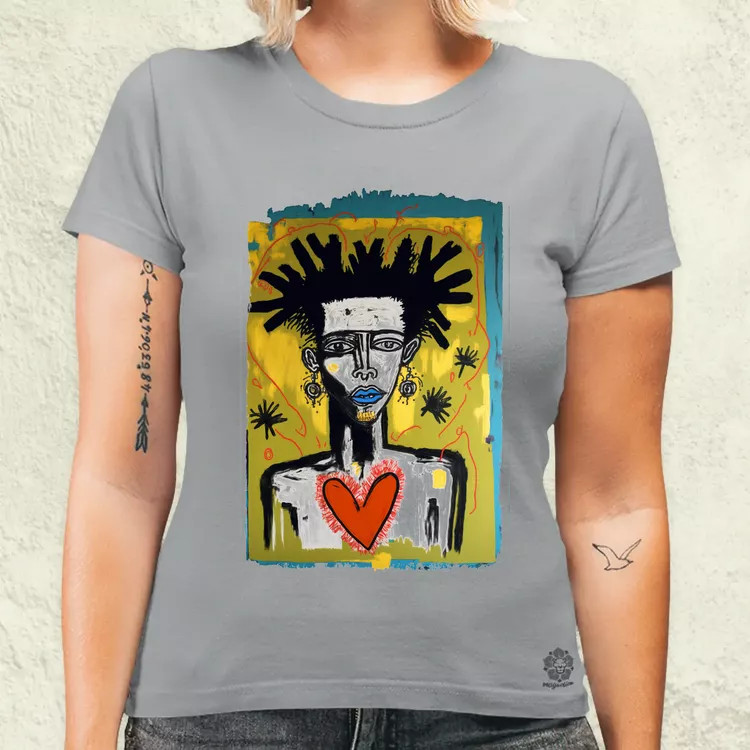 Basquiat digitális művészet v1 női póló