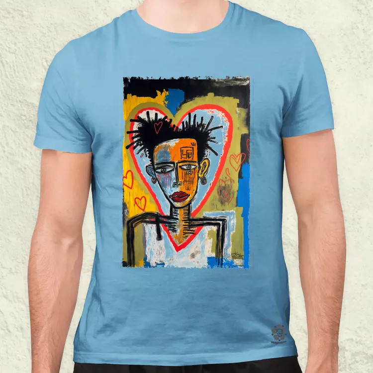 Basquiat digitális művészet v2 férfi póló