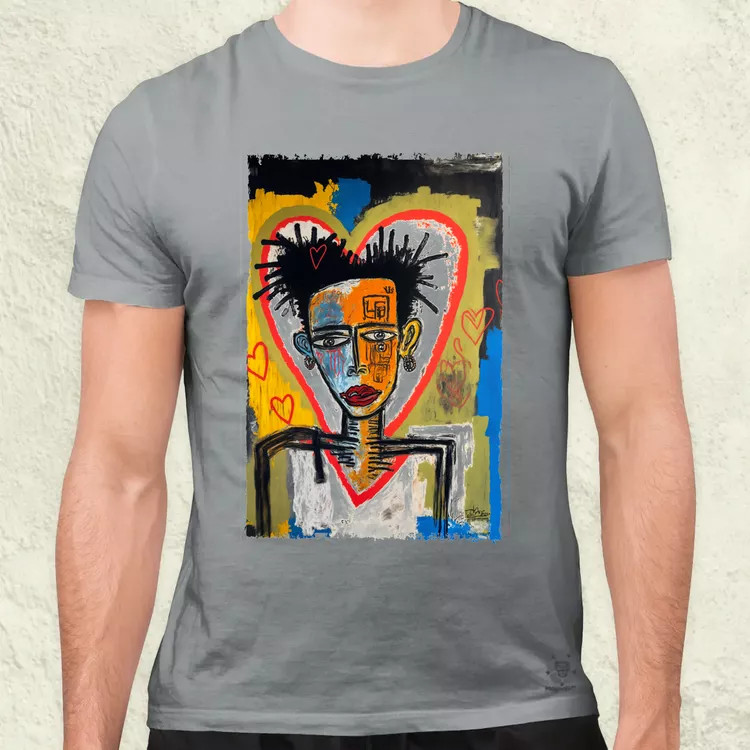 Basquiat digitális művészet v2 férfi póló