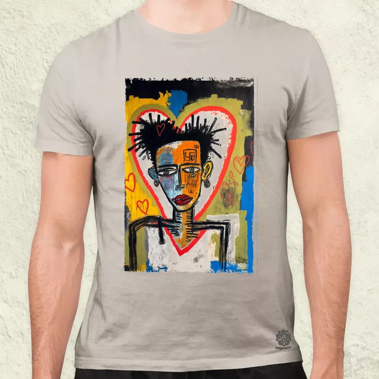 Basquiat digitális művészet v2 férfi póló