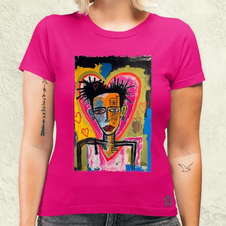 Basquiat digitális művészet v2 női póló