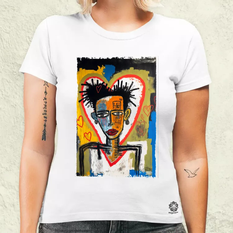 Basquiat digitális művészet v2 női póló