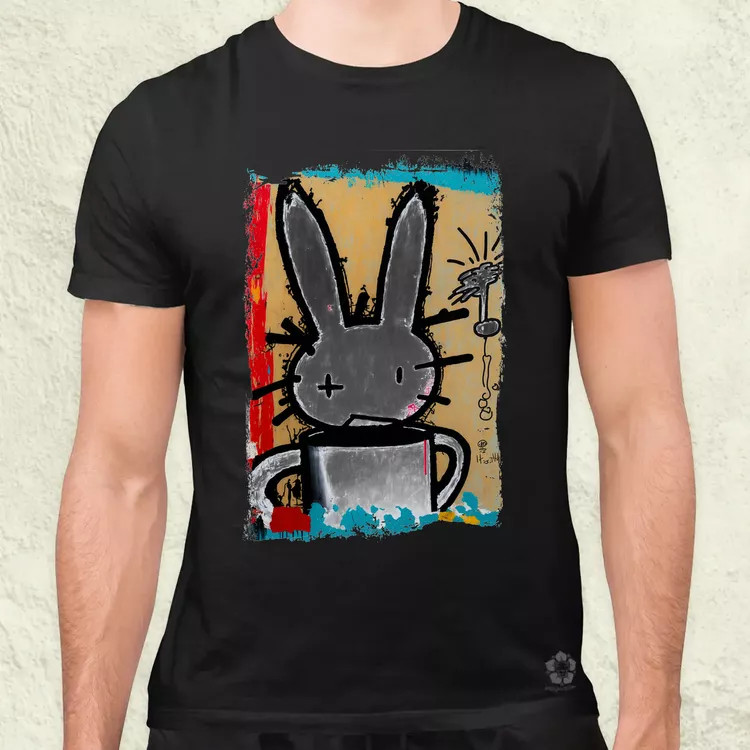 Basquiat digitális művészet v3 férfi póló