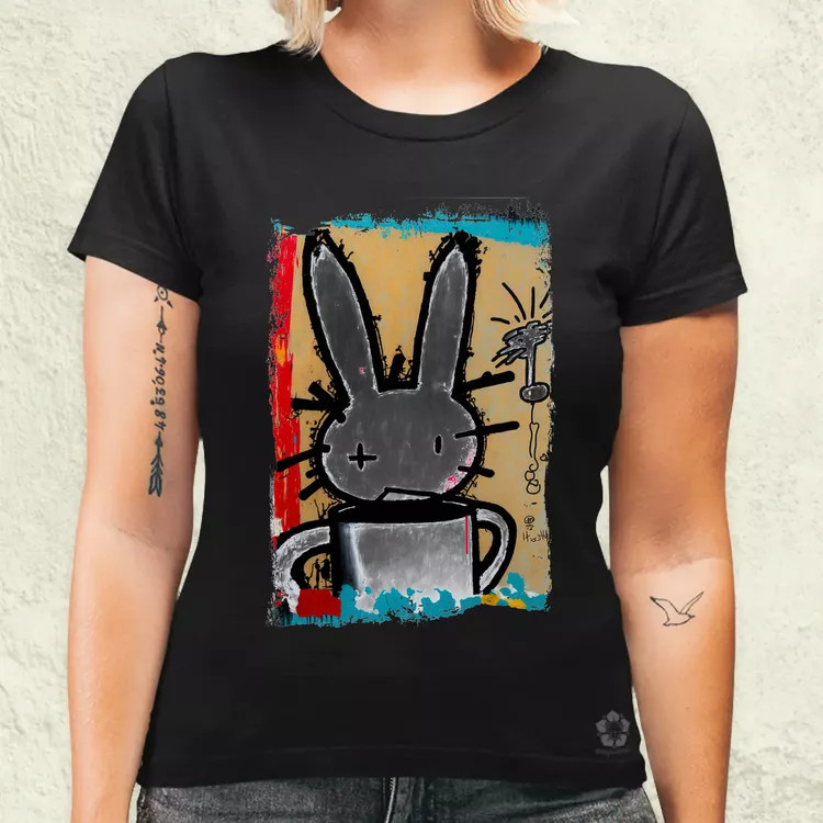 Basquiat digitális művészet v3 női póló