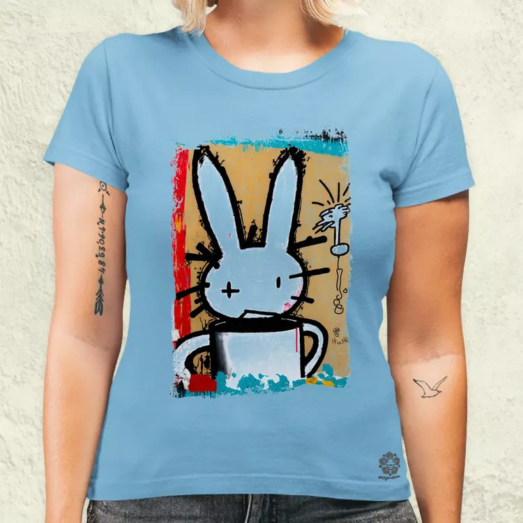 Basquiat digitális művészet v3 női póló