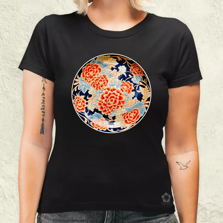 Japán népi porcelán v3 női póló