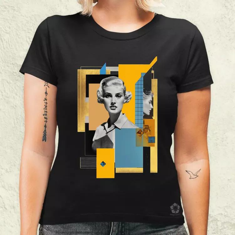 Kortárs modern digitális művészet v2 női póló