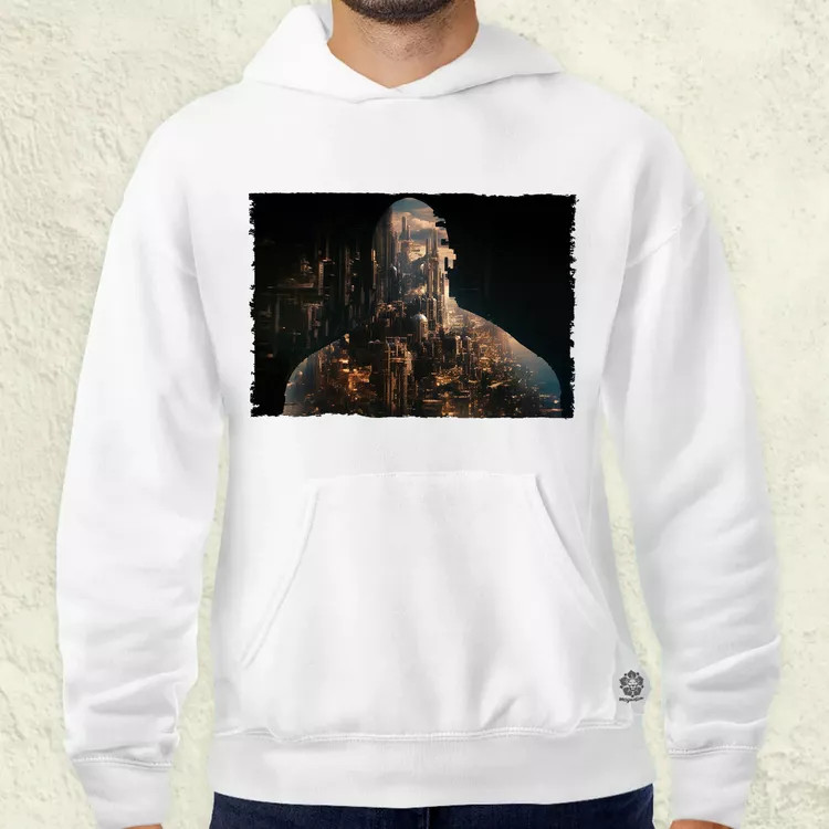 Pareidolia A Szikla város fantázia v1 férfi pulóver