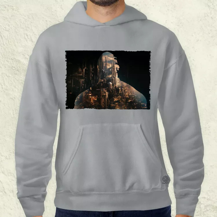 Pareidolia A Szikla város fantázia v1 férfi pulóver