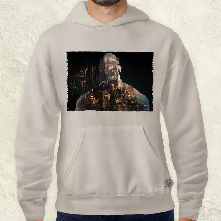 Pareidolia A Szikla város fantázia v1 férfi pulóver