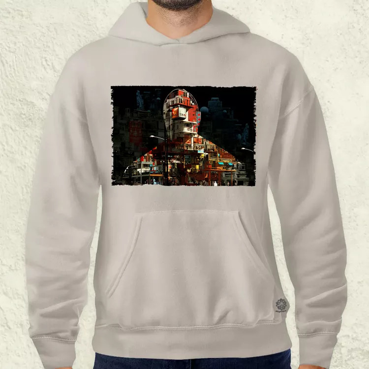 Pareidolia A Szikla város fantázia v2 férfi pulóver