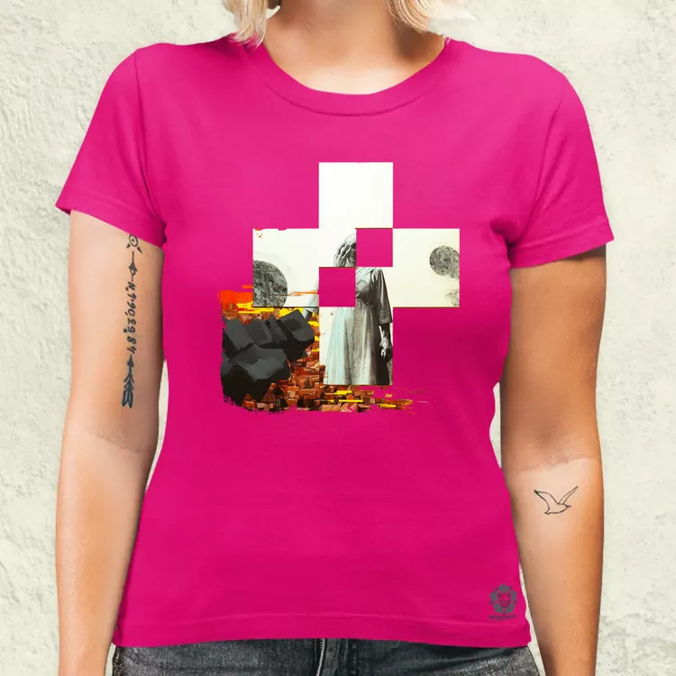Modern kereszt fantázia v1 női póló