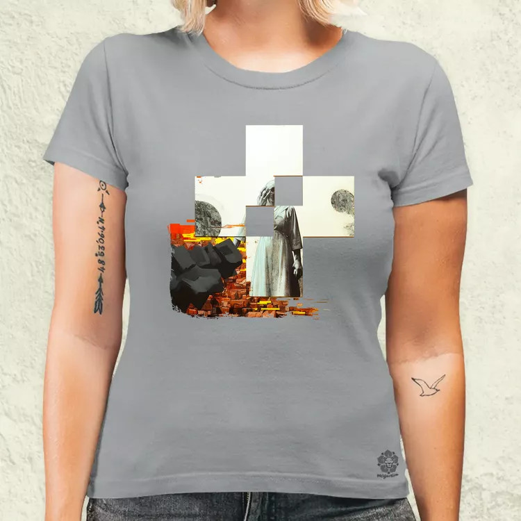 Modern kereszt fantázia v1 női póló