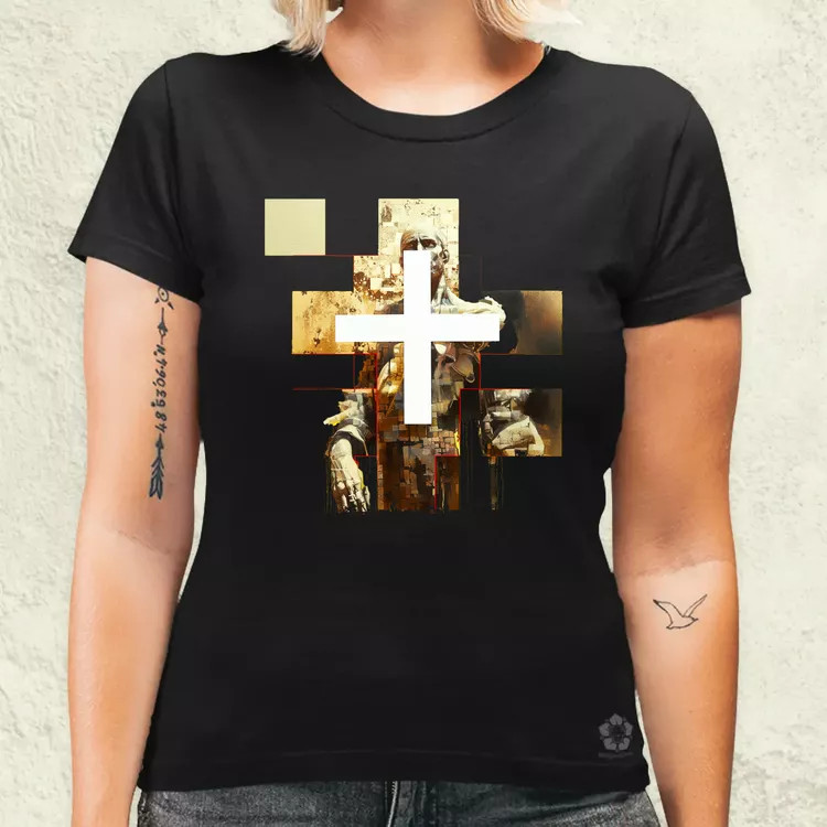 Modern kereszt fantázia v3 női póló