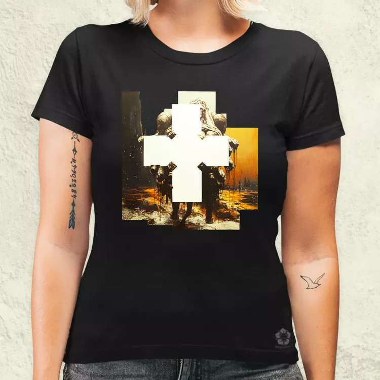 Modern kereszt fantázia v7 női póló