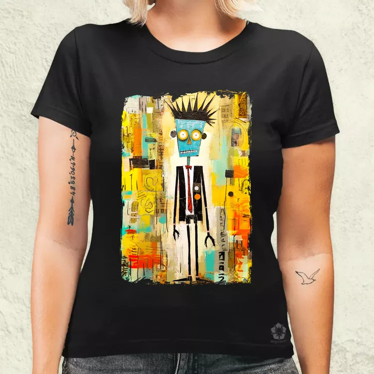 NYC napfelkelte Basquiat graffiti v1 női póló