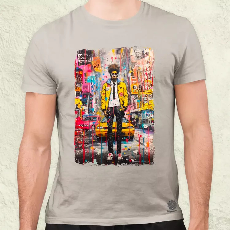 NYC napfelkelte Basquiat graffiti v2 férfi póló