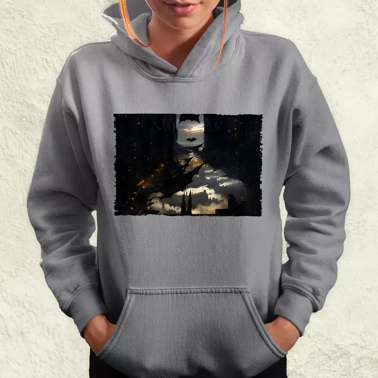 Pareidolia Batman város fantázia v1 női pulóver