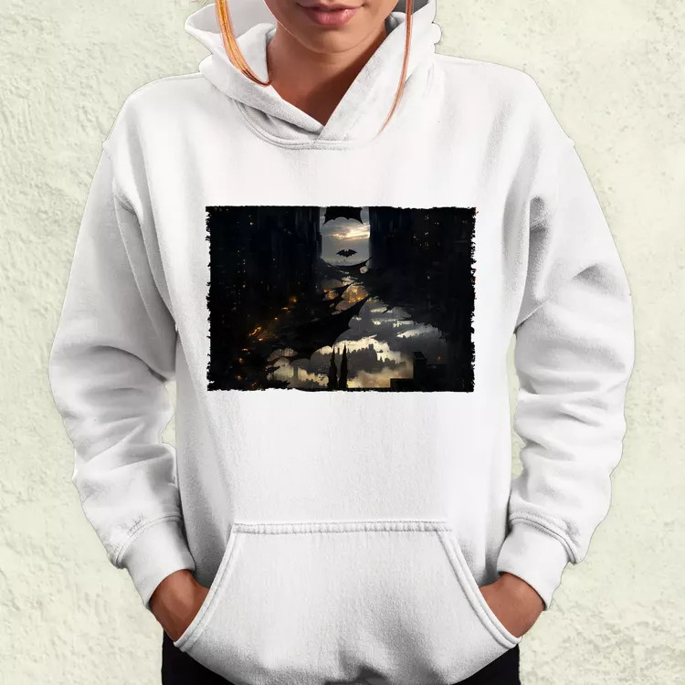 Pareidolia Batman város fantázia v1 női pulóver