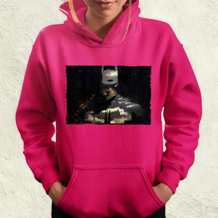 Pareidolia Batman város fantázia v1 női pulóver
