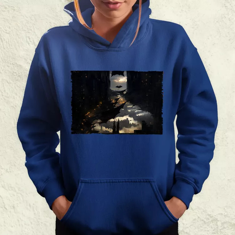 Pareidolia Batman város fantázia v1 női pulóver
