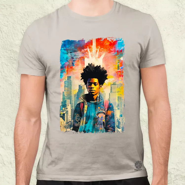 NYC napfelkelte Basquiat graffiti v4 férfi póló