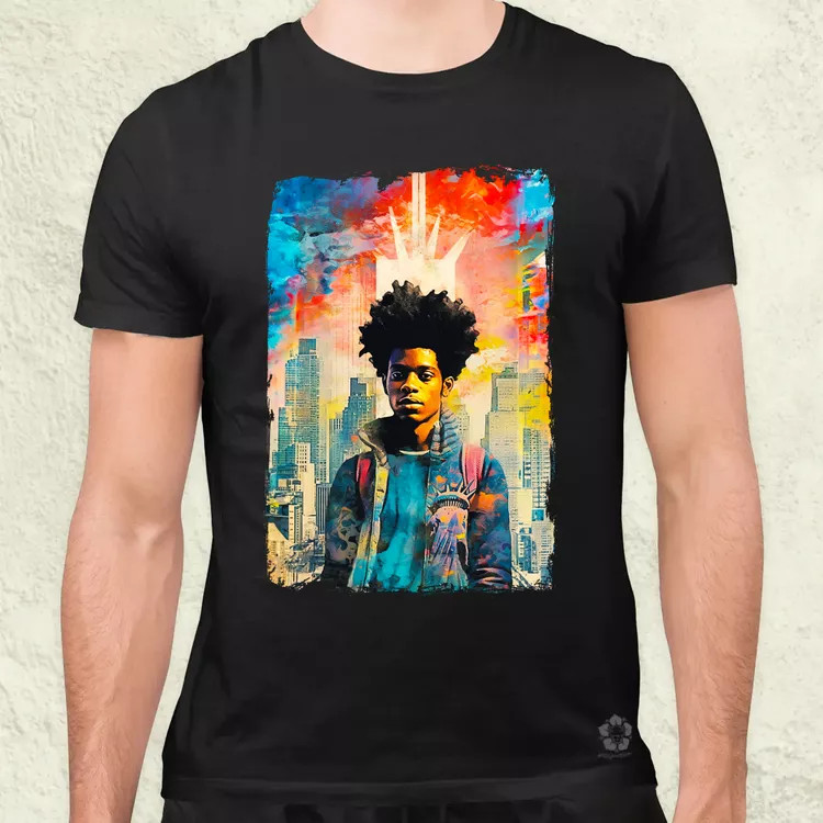 NYC napfelkelte Basquiat graffiti v4 férfi póló