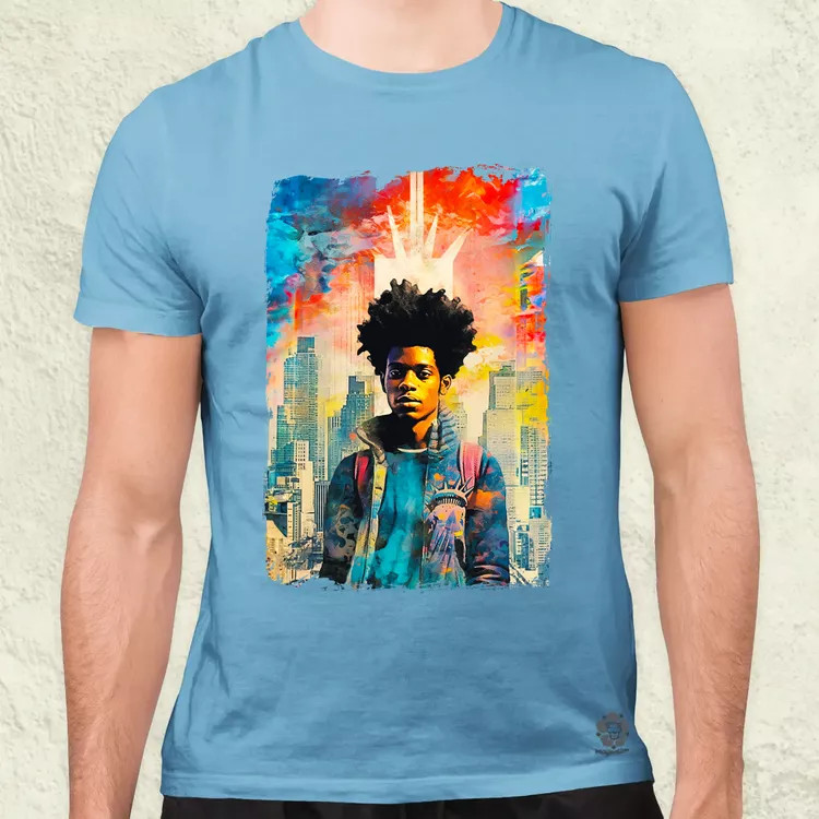 NYC napfelkelte Basquiat graffiti v4 férfi póló